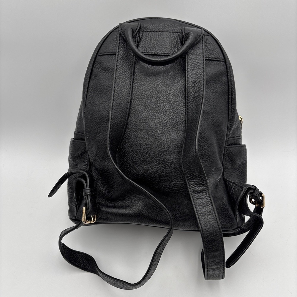 Michael Kors Abbey Black Pebbled Leather Medium Studded Backpack EUC - Picture 3 of 12